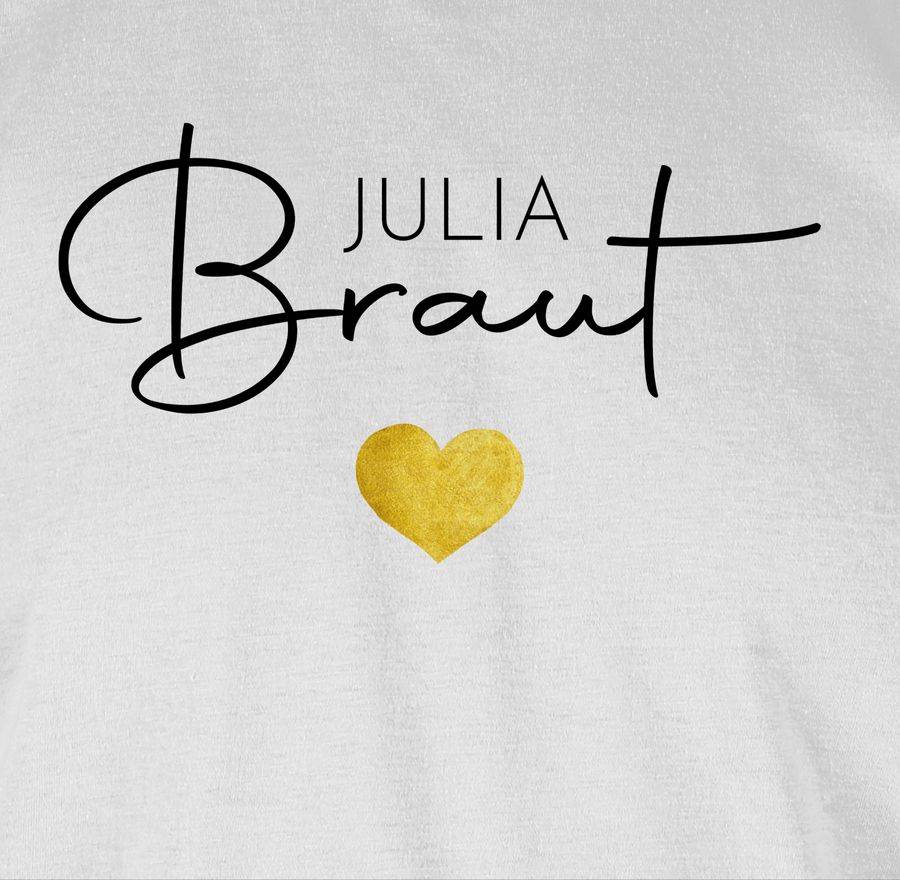 Shirtracer Braut - Name Herz: T-Shirt Rucksack Shirtracer