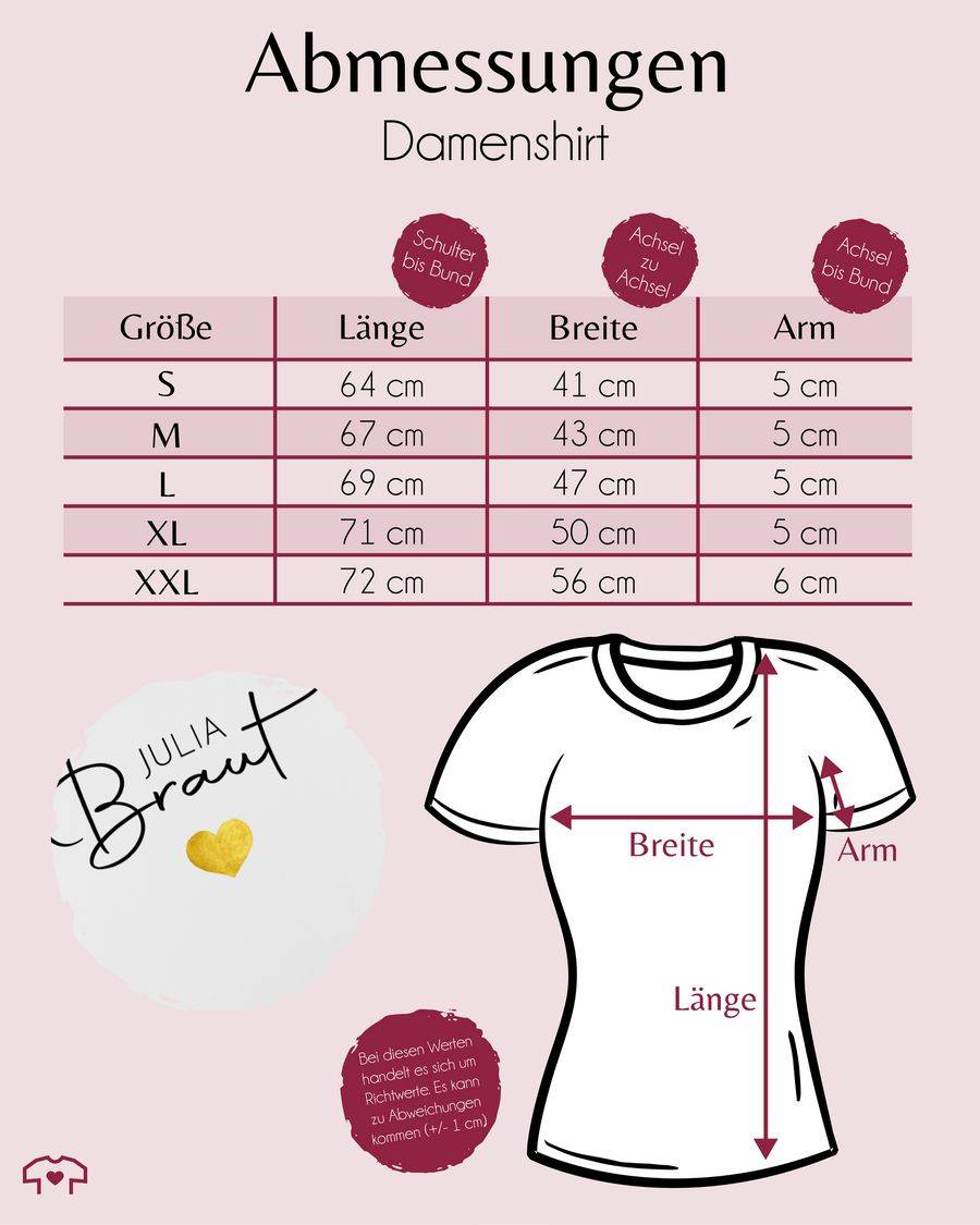 Shirtracer Braut - Name Herz: T-Shirt Rucksack Shirtracer