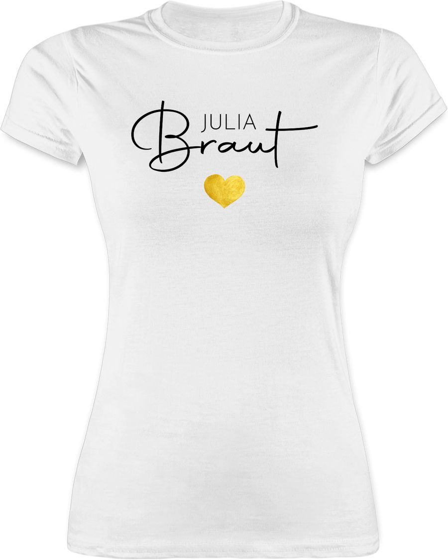 Shirtracer Braut - Name Herz: T-Shirt Rucksack Shirtracer
