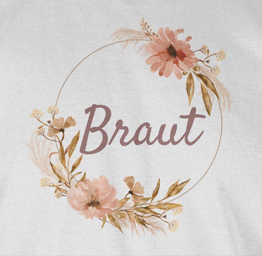 Shirtracer Braut Trockenblumenkranz Boho Aquarell Shirts & Mehr Shirtracer