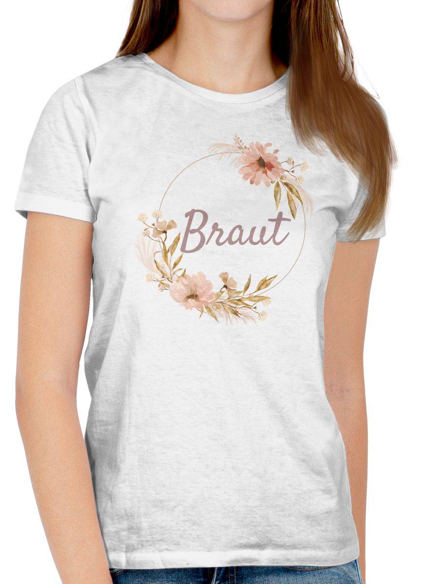 Shirtracer Braut Trockenblumenkranz Boho Aquarell Shirts & Mehr Shirtracer
