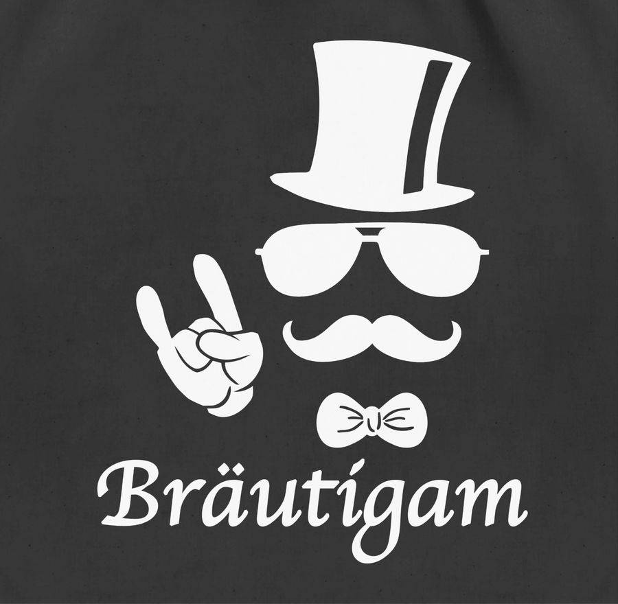 Shirtracer Bräutigam Hipster Suit Up Weiss: T-Shirt Rucksack Shirtracer