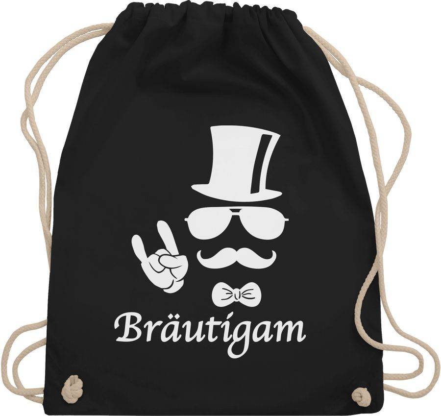 Shirtracer Bräutigam Hipster Suit up Weiss: T-Shirt Rucksack Shirtracer