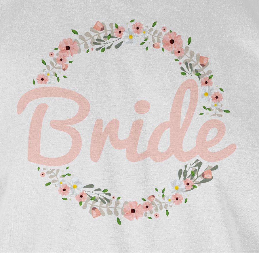Shirtracer Bride Blumenkranz Rosé Shirts & Mehr Shirtracer