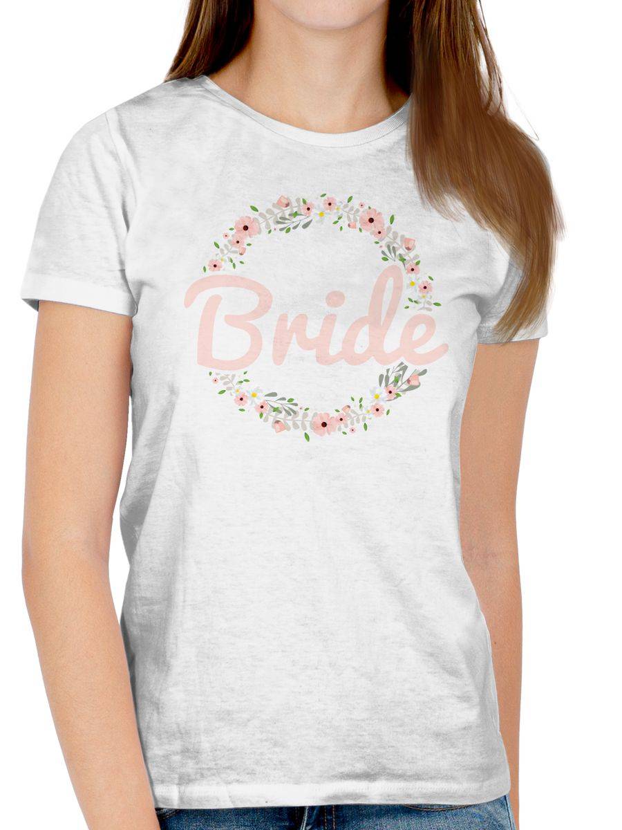 Shirtracer Bride Blumenkranz Rosé Shirts & Mehr Shirtracer