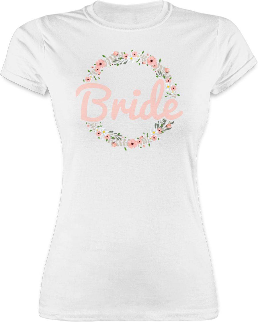 Shirtracer Bride Blumenkranz rosé Shirts & Mehr Shirtracer