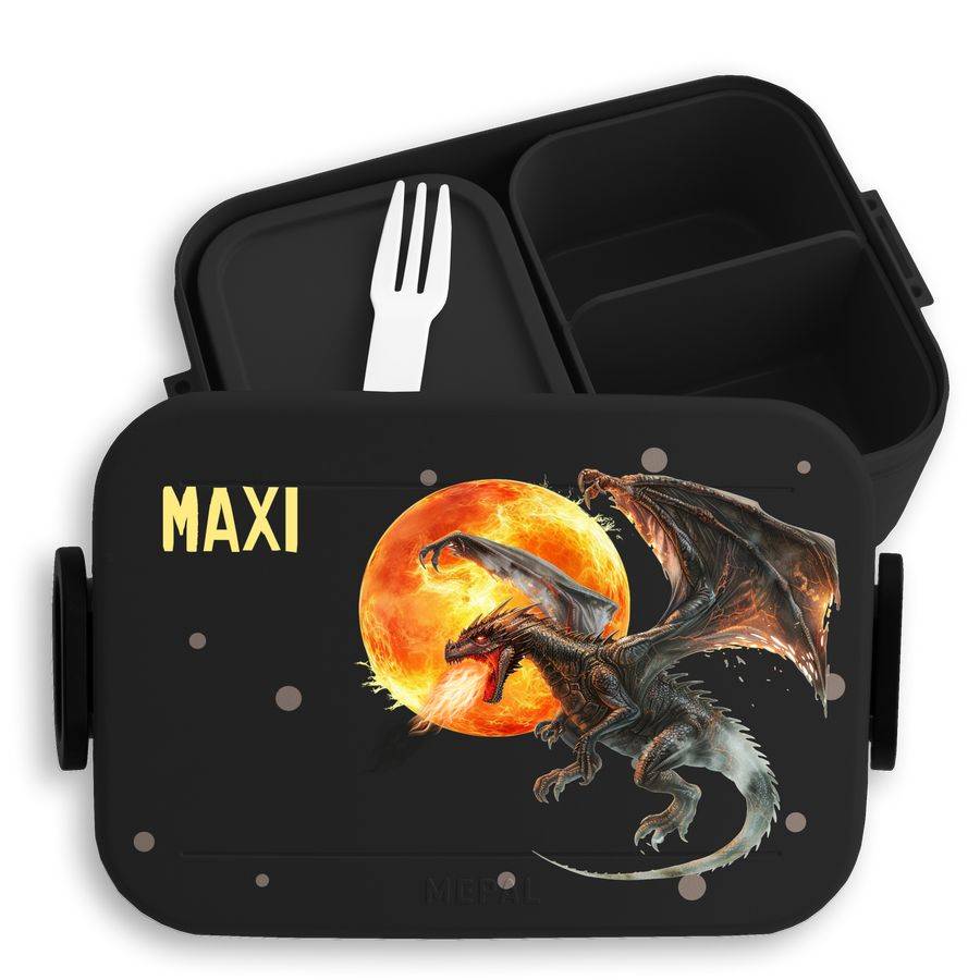 Shirtracer Brotdose mit Drachen für Jungen Personalisierbar mit Namen Geschenk für den Schulstart und Kindergarten Shirtracer