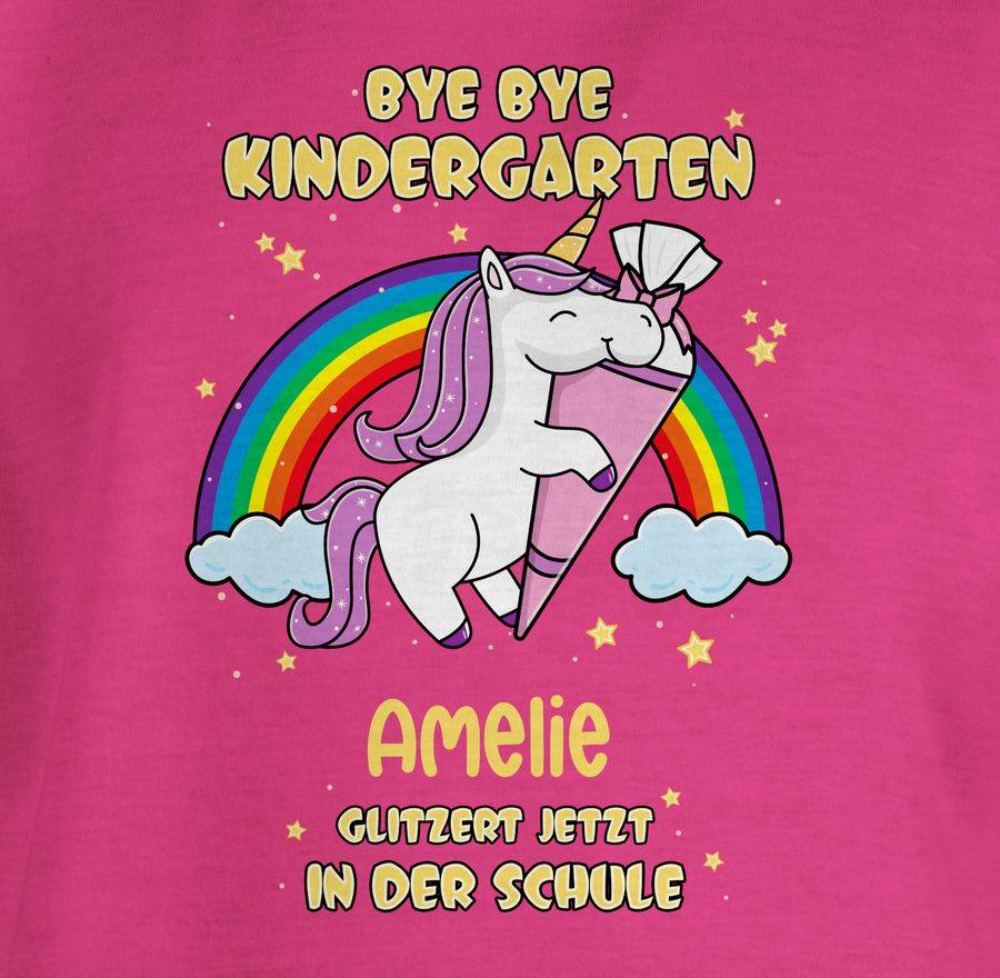 Shirtracer Bye Bye Kindergarten Abschluss Einhorn Shirts & Mehr Shirtracer