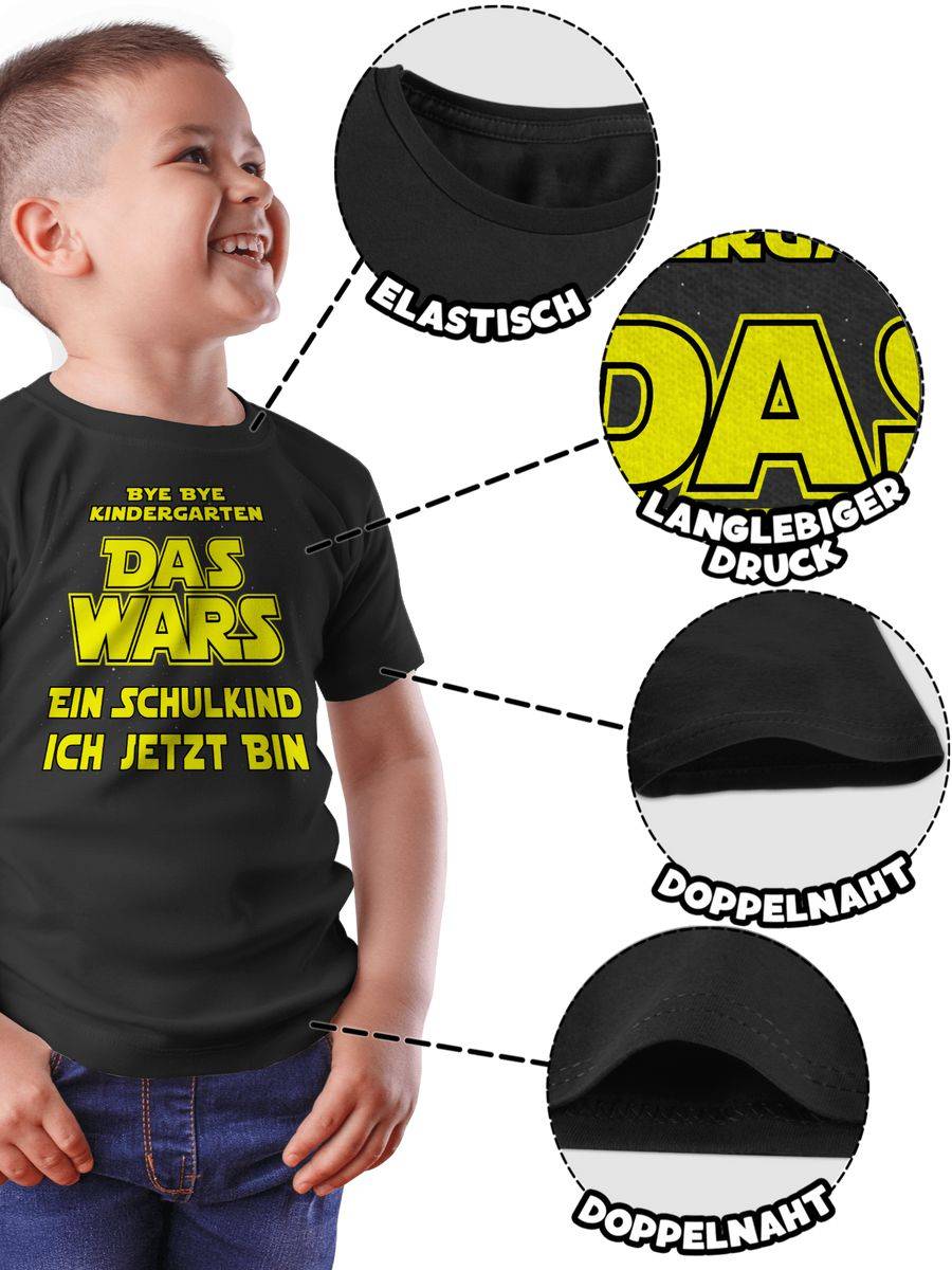Shirtracer Bye Bye Kindergarten - Das Wars - Ein Schulkind Ich Jetzt Bin: T-Shirt Rucksack Shirtracer