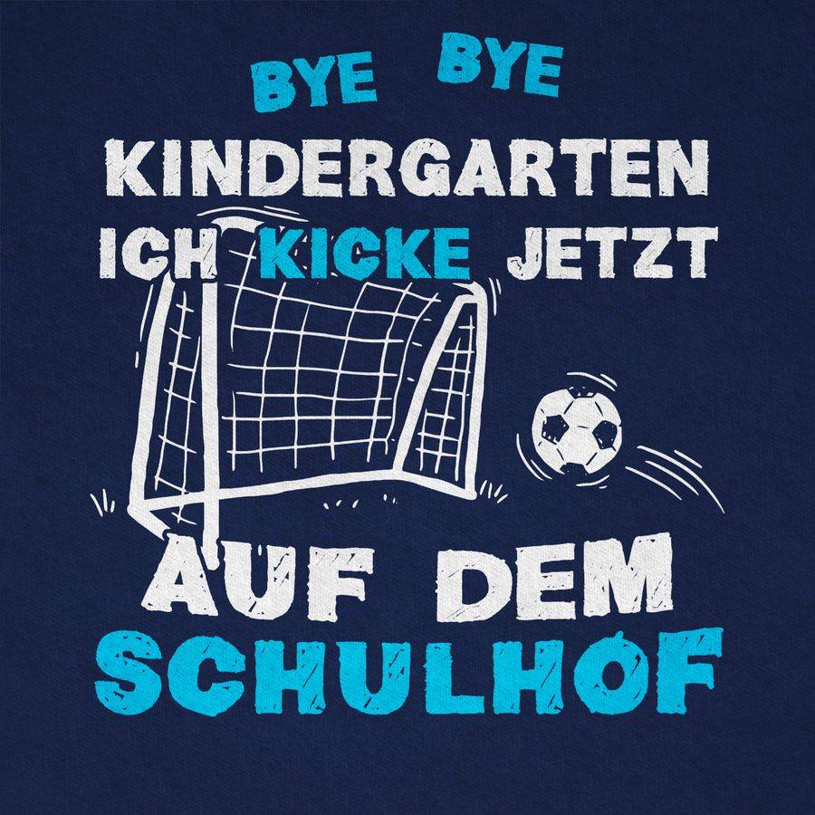 Shirtracer Bye Bye Kindergarten Einschulung Fußball Blau: Tshirt Gym Bag Shirtracer