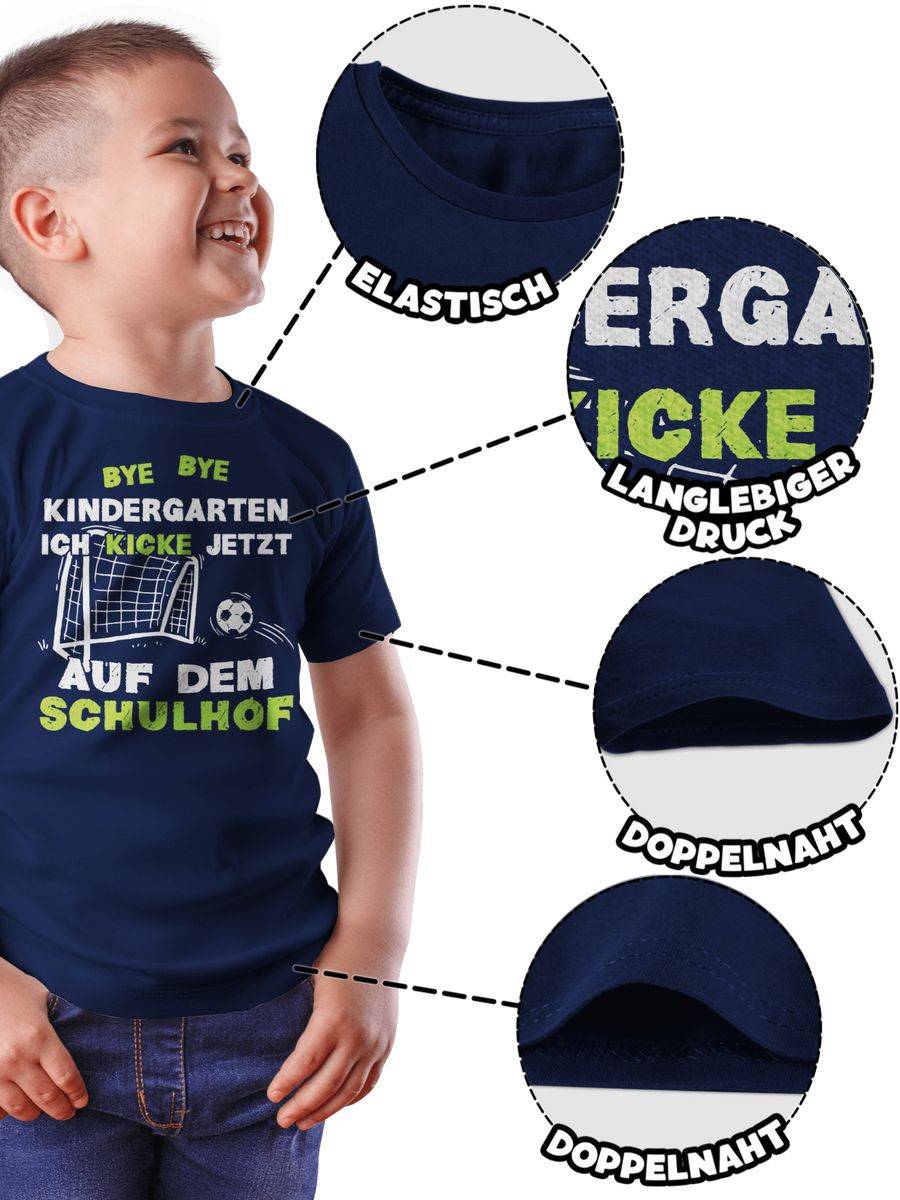 Shirtracer Bye Bye Kindergarten Einschulung Fußball Shirts & Mehr Shirtracer
