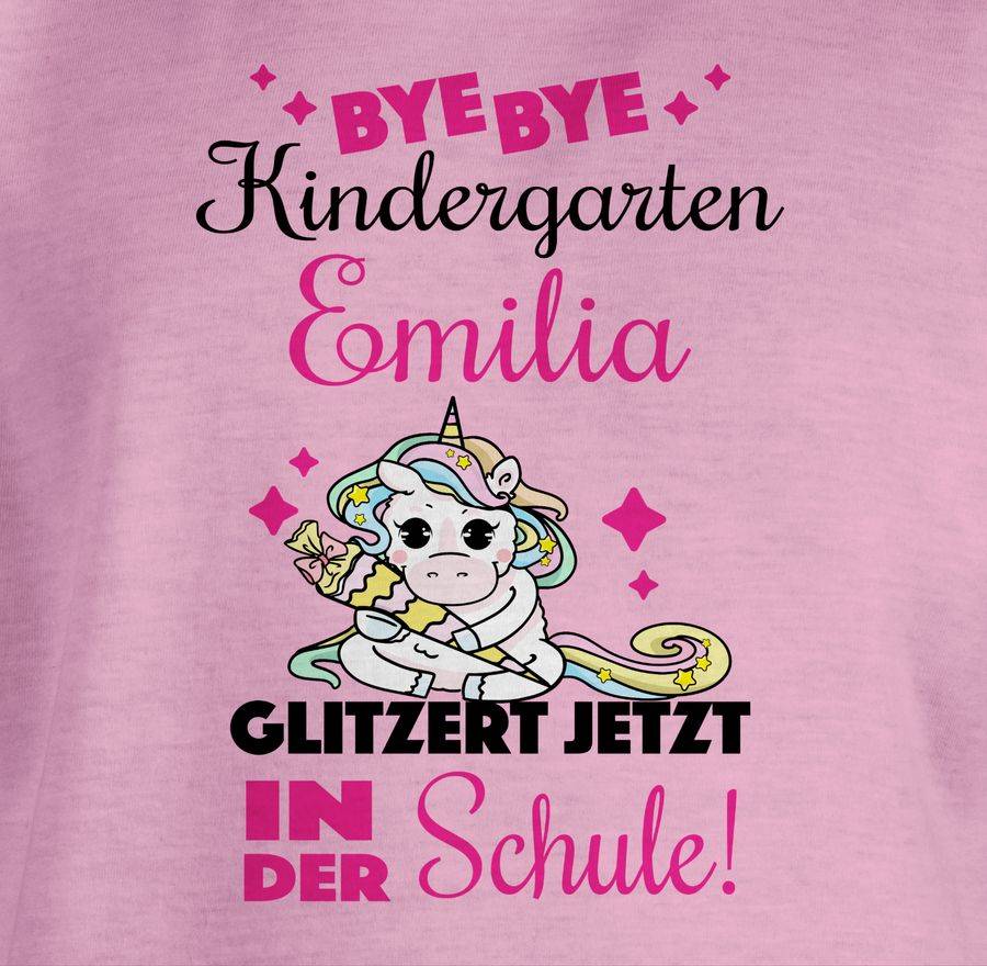 Shirtracer Bye Bye Kindergarten - Glitzer Schule Shirts & Mehr Shirtracer