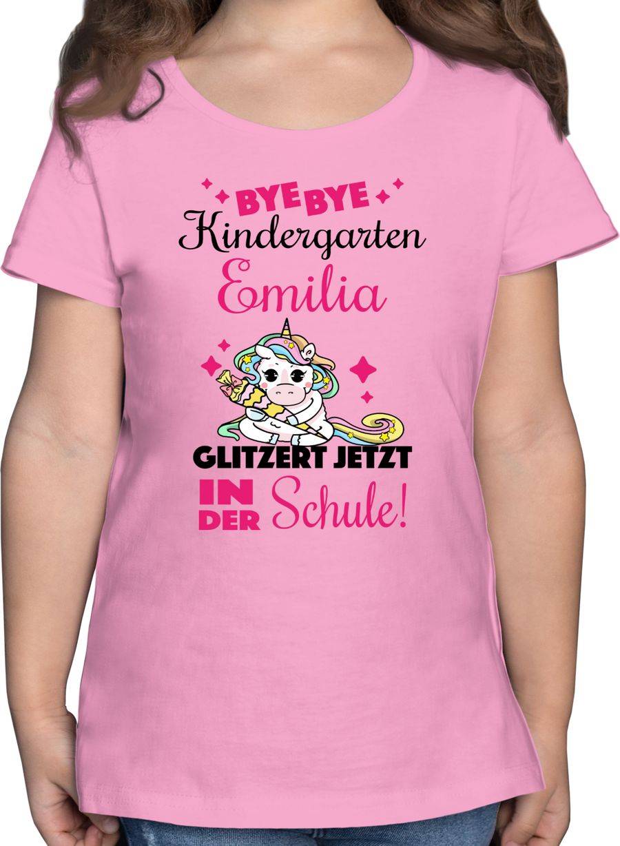 Shirtracer Bye Bye Kindergarten - Glitzer Schule Shirts & Mehr Shirtracer