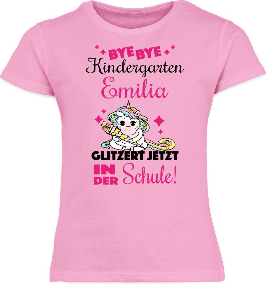 Shirtracer Bye Bye Kindergarten - Glitzer Schule Shirts & Mehr Shirtracer