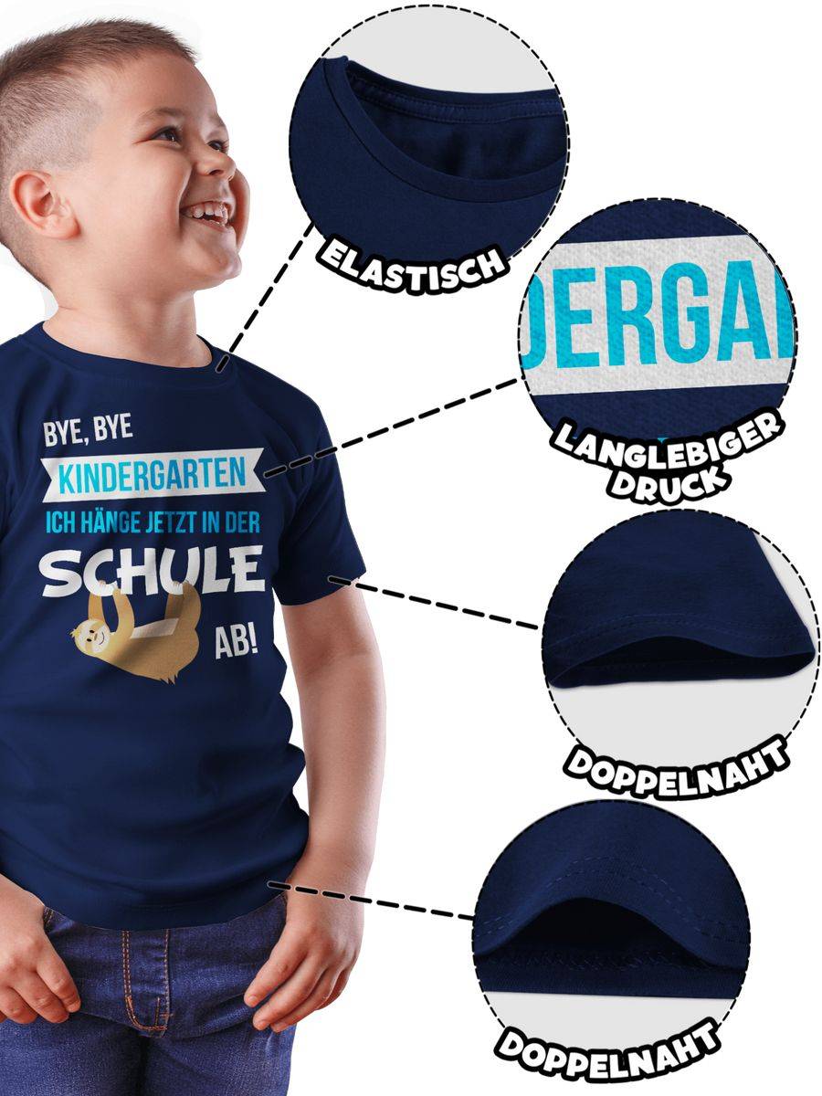 Shirtracer Bye, Bye Kindergarten Ich Hänge Jetzt In Der Schule Ab!: T-Shirt Turnbeutel Shirtracer