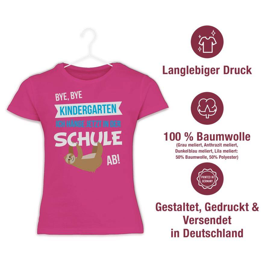 Shirtracer Bye, Bye Kindergarten Ich Hänge Jetzt In Der Schule Ab!: T-Shirt Turnbeutel Shirtracer
