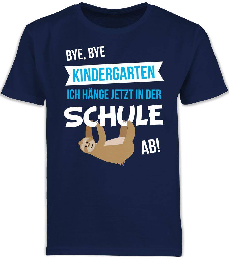 Shirtracer Bye, Bye Kindergarten ich hänge jetzt in der Schule ab!: T-Shirt Turnbeutel Shirtracer