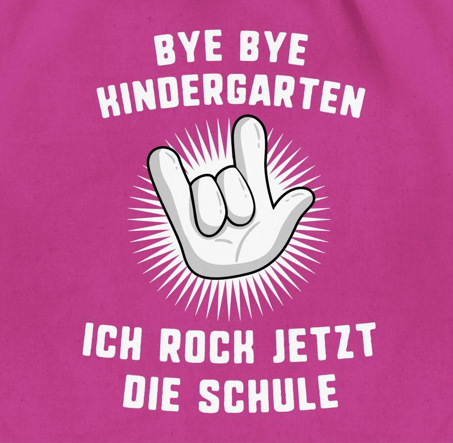 Shirtracer Bye Bye Kindergarten Ich Rock Jetzt Die Schule Hand: T-Shirt Rucksack Shirtracer
