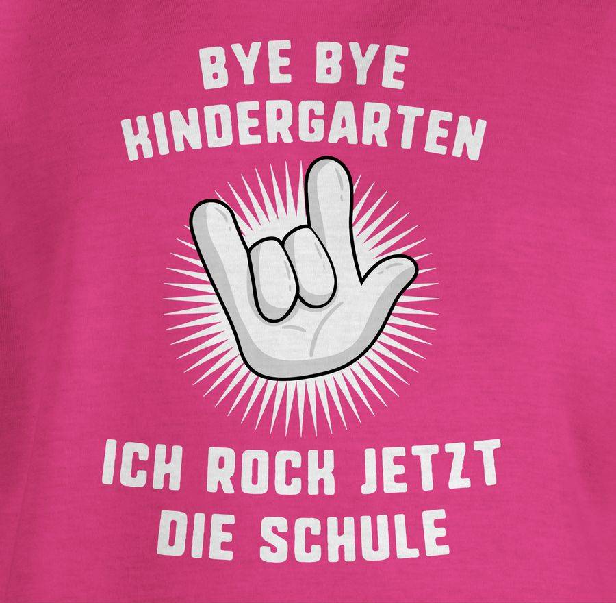 Shirtracer Bye Bye Kindergarten Ich Rock Jetzt Die Schule Hand: T-Shirt Rucksack Shirtracer