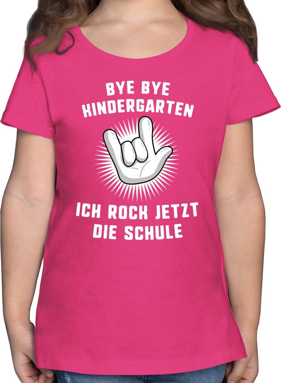 Shirtracer Bye Bye Kindergarten Ich Rock Jetzt Die Schule Hand: T-Shirt Rucksack Shirtracer