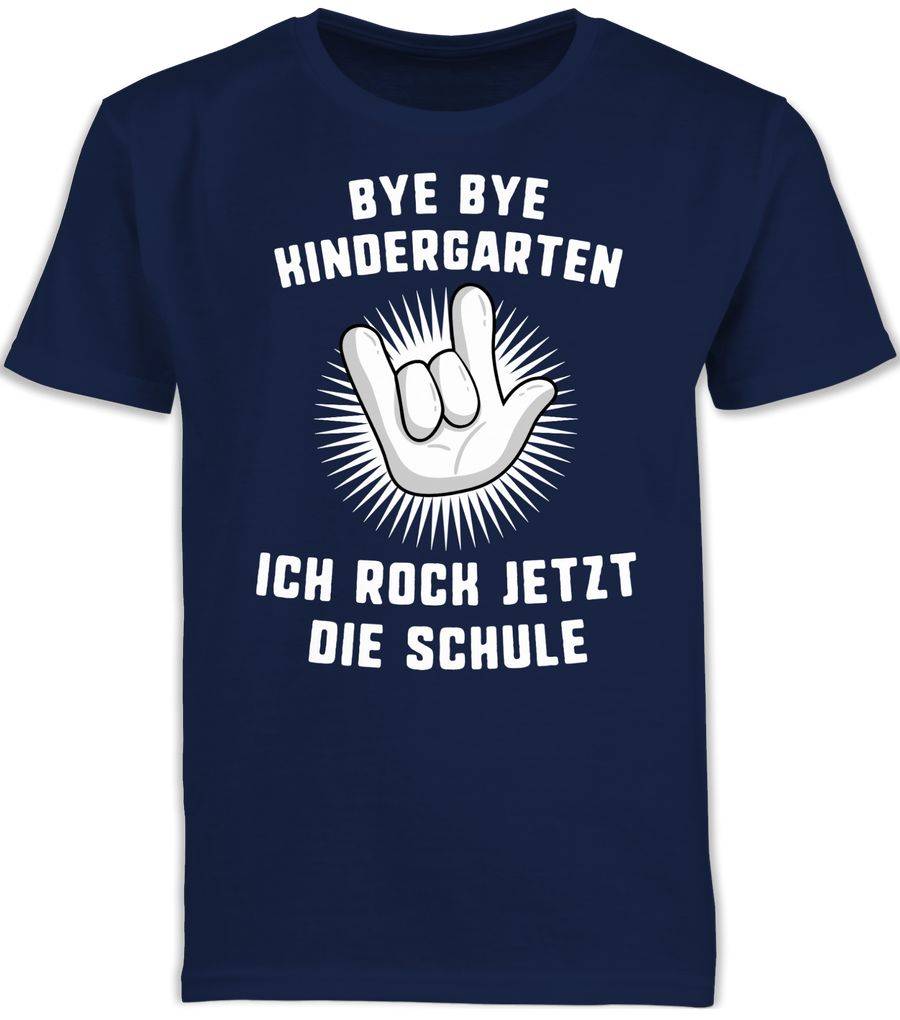 Shirtracer Bye Bye Kindergarten Ich rock jetzt die Schule Hand: T-Shirt Rucksack Shirtracer