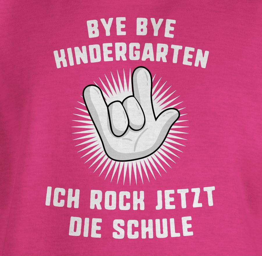 Shirtracer Bye Bye Kindergarten Ich Rock Jetzt Die Schule Hand: T-Shirt Rucksack Shirtracer