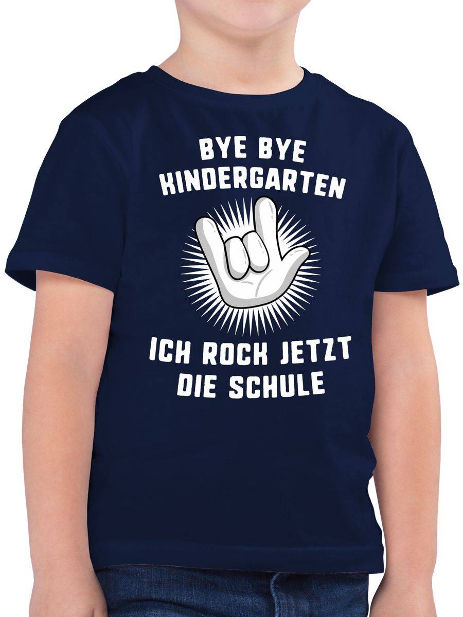 Shirtracer Bye Bye Kindergarten Ich Rock Jetzt Die Schule Hand: T-Shirt Rucksack Shirtracer
