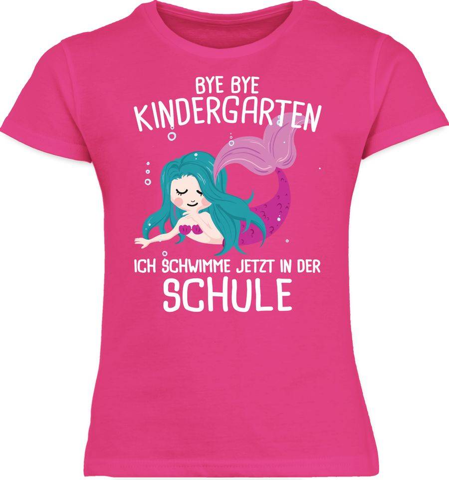 Shirtracer Bye Bye Kindergarten ich schwimme jetzt in der Schule: Tshirt Rucksack Shirtracer