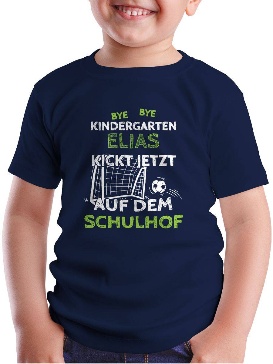 Shirtracer Bye Bye Kindergarten - Kickt Jetzt Auf Dem Schulhof - Fußball Tor - Weiß Shirt Shirtracer