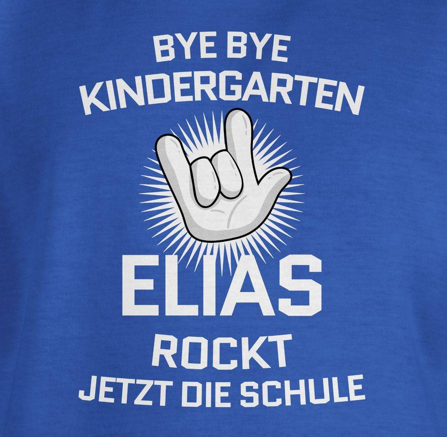 Shirtracer Bye Bye Kindergarten - Rockt Jetzt Die Schule - Rock Hand - Weiß: Tshirt Gym Bag Shirtracer