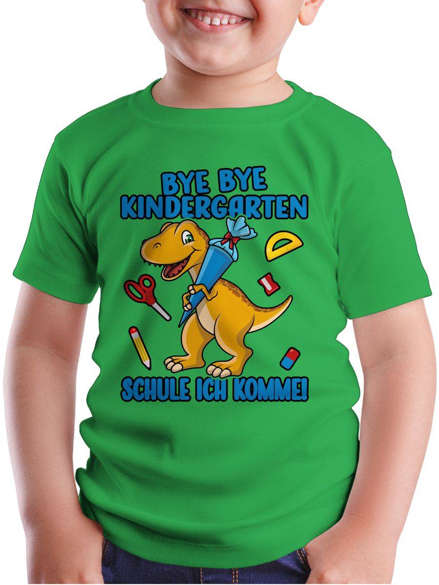 Shirtracer Bye Bye Kindergarten - Schule Ich Komme! Mit Dino Und Schultüte Shirts & Mehr Shirtracer
