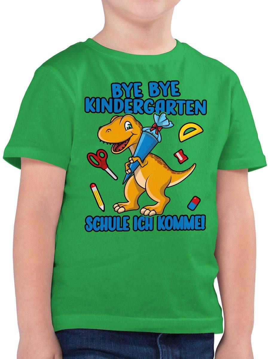 Shirtracer Bye Bye Kindergarten - Schule ich komme! Mit Dino und Schultüte Shirts & Mehr Shirtracer