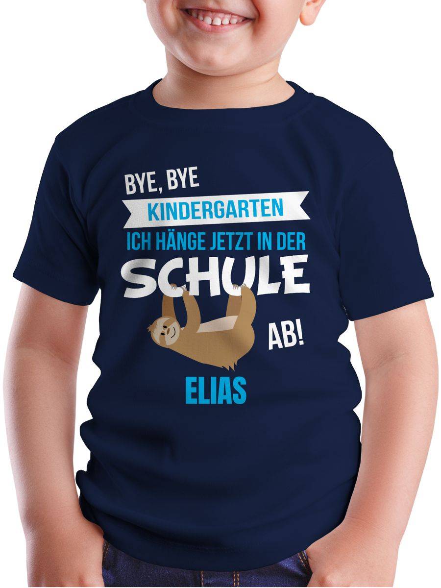 Shirtracer Bye Bye Kindergarten: T-Shirt Turnbeutel Shirtracer