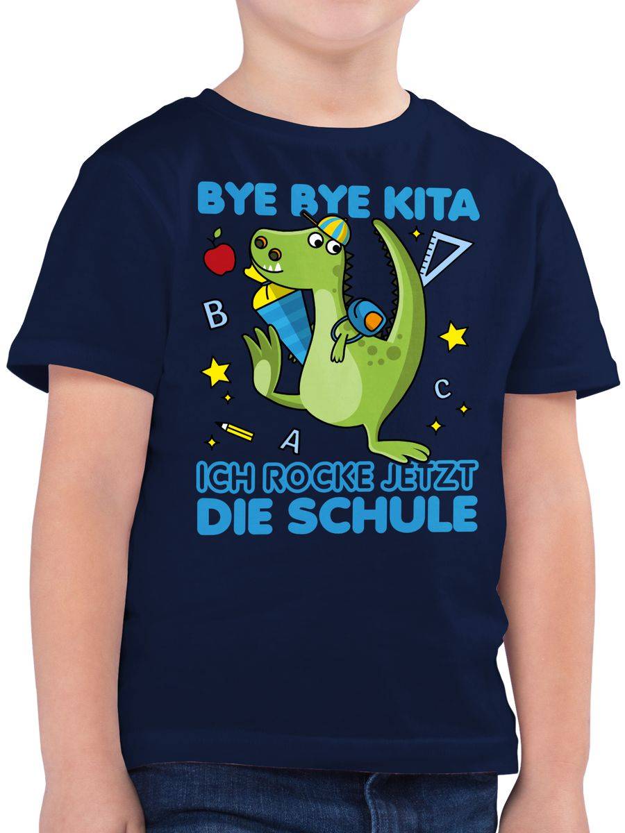 Shirtracer Bye Bye Kita ich rocke jetzt die Schule Dino Schultüte Shirts & Mehr Shirtracer
