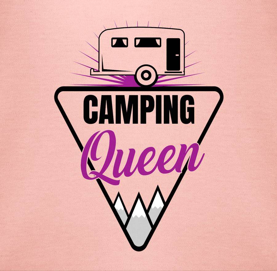 Shirtracer Camping Queen - Schwarz/lila: T-Shirt Gym Bag Shirtracer