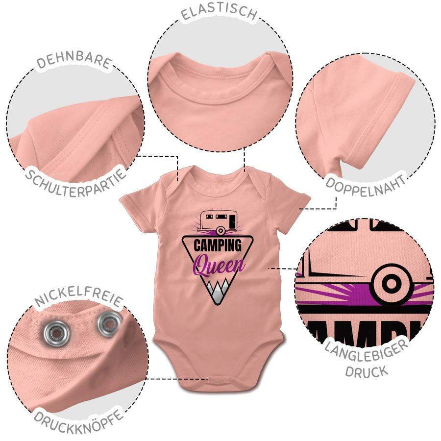 Shirtracer Camping Queen - Schwarz/lila: T-Shirt Gym Bag Shirtracer