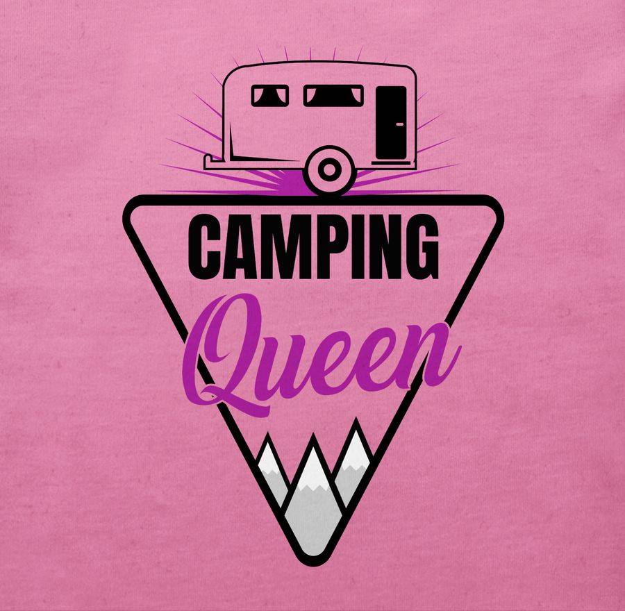 Shirtracer Camping Queen - Schwarz/lila: T-Shirt Gym Bag Shirtracer