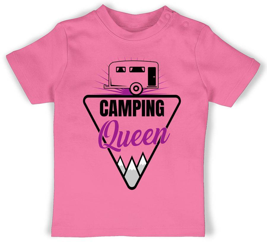 Shirtracer Camping Queen - schwarz/lila: T-Shirt Gym Bag Shirtracer