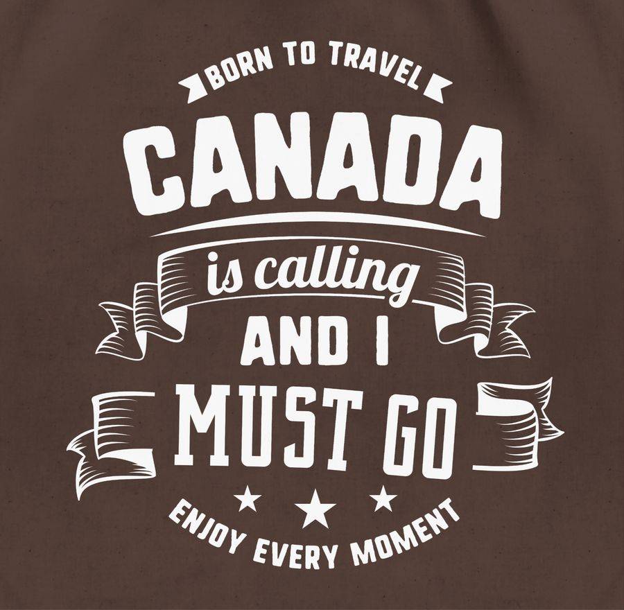 Shirtracer Canada Is Calling And I Must Go Weiß: Tshirt Rucksack Shirtracer
