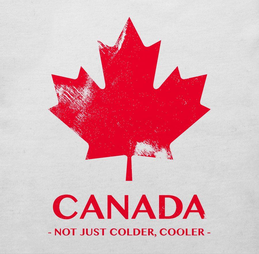 Shirtracer Canada Vintage Not Just Colder Cooler: T-Shirt Rucksack Shirtracer