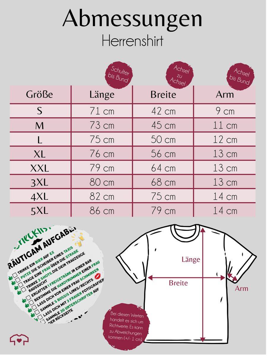 Shirtracer Checkliste Bräutigam Aufgaben JGA: Tshirt Rucksack Shirtracer