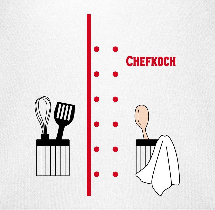 Shirtracer Chefkoch Karneval Kostüm: Tshirt Rucksack Shirtracer