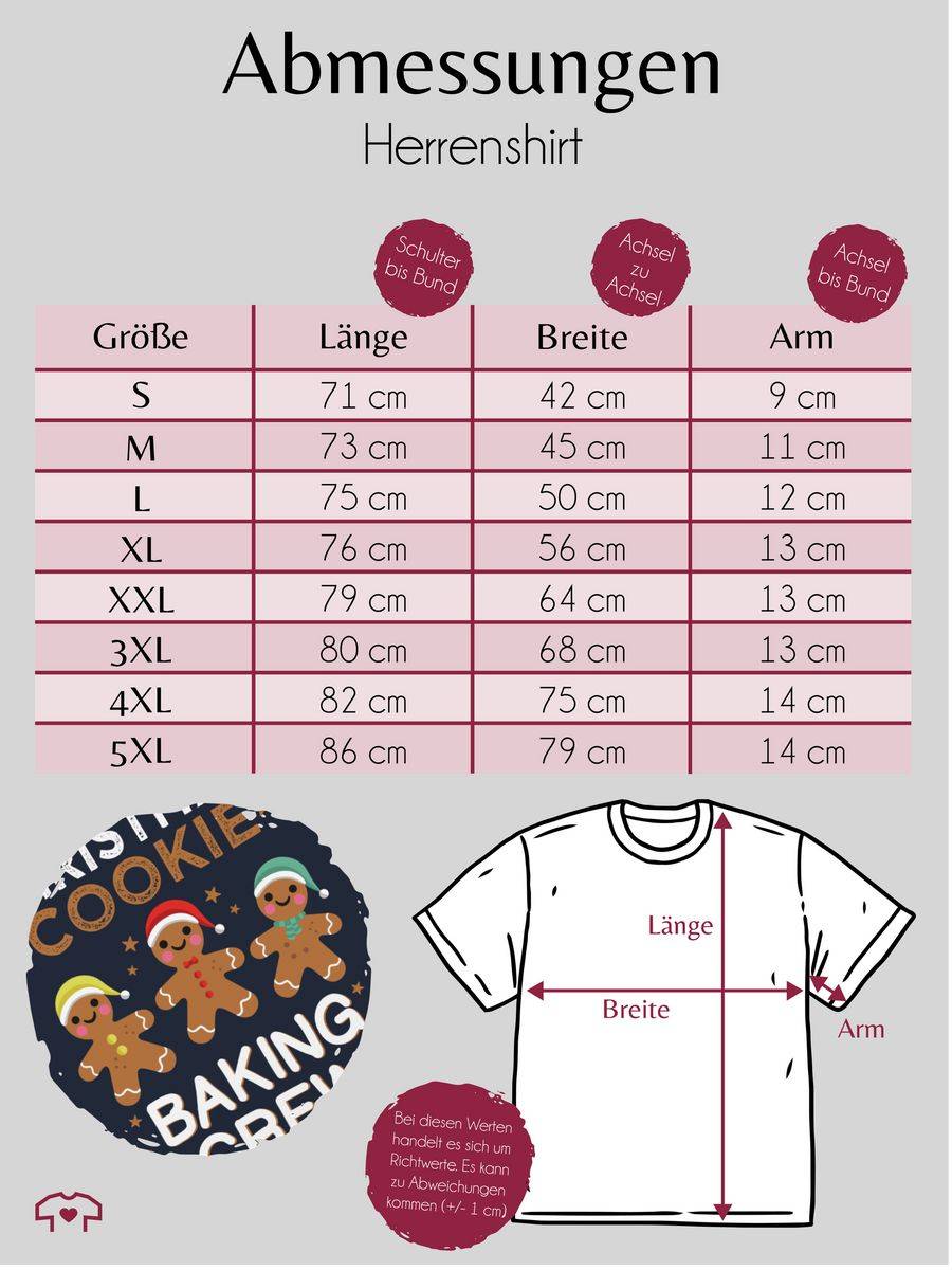 Shirtracer Christmas Cookie Baking Crew Lebkuchenmännchen: Tshirt Gym Bag Shirtracer
