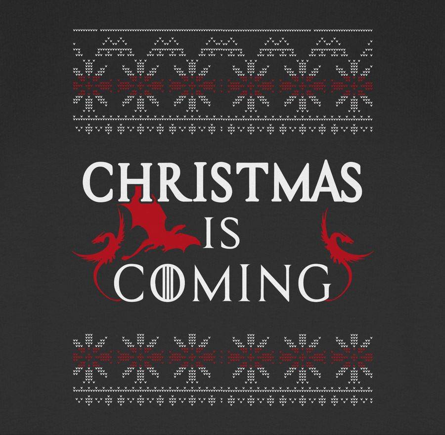 Shirtracer Christmas Is Coming - Weiß/rot: T-Shirt Rucksack Shirtracer