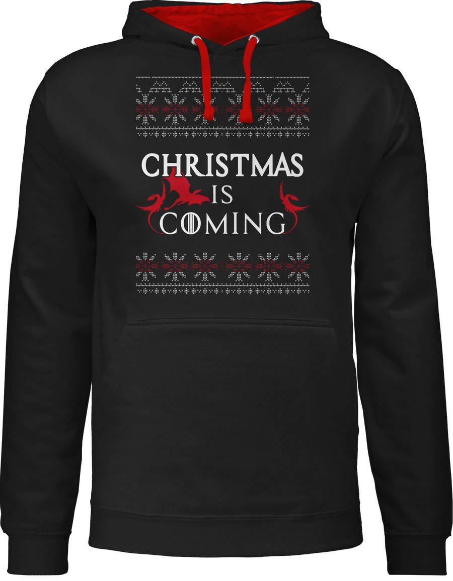 Shirtracer Christmas is coming - weiß/rot: T-Shirt Rucksack Shirtracer