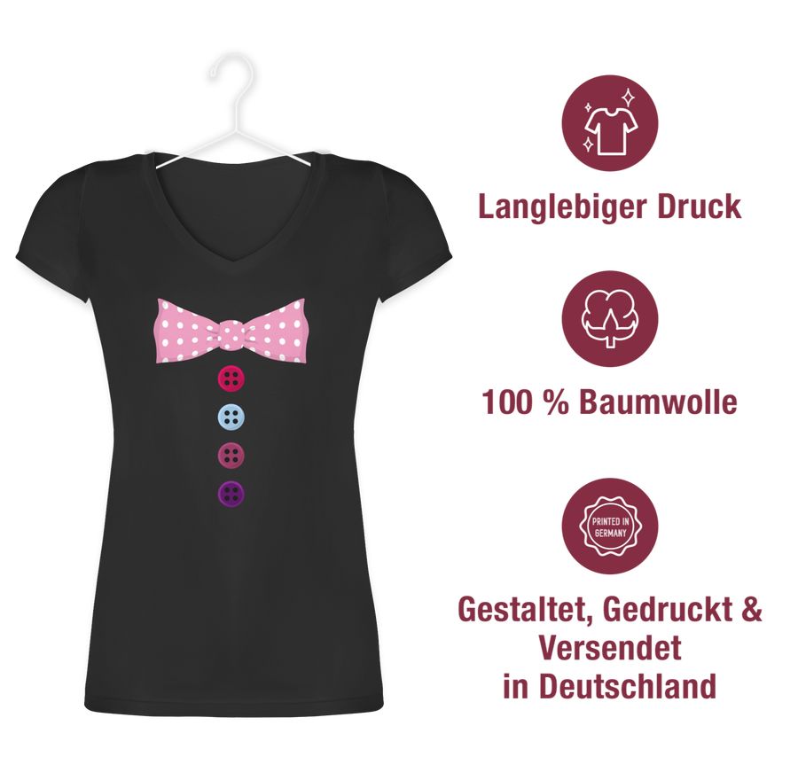 Shirtracer Clown Kostüm Rosa Fliege Shirts & Mehr Shirtracer
