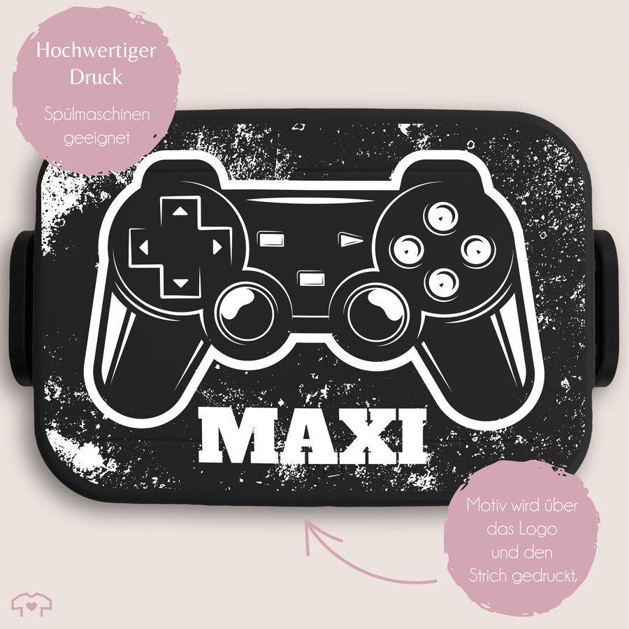 Shirtracer Controller Gamer Gaming Mit Namen Zocker Brotdose Cool Jungs Mädchen: Tshirt Ruc Shirtracer