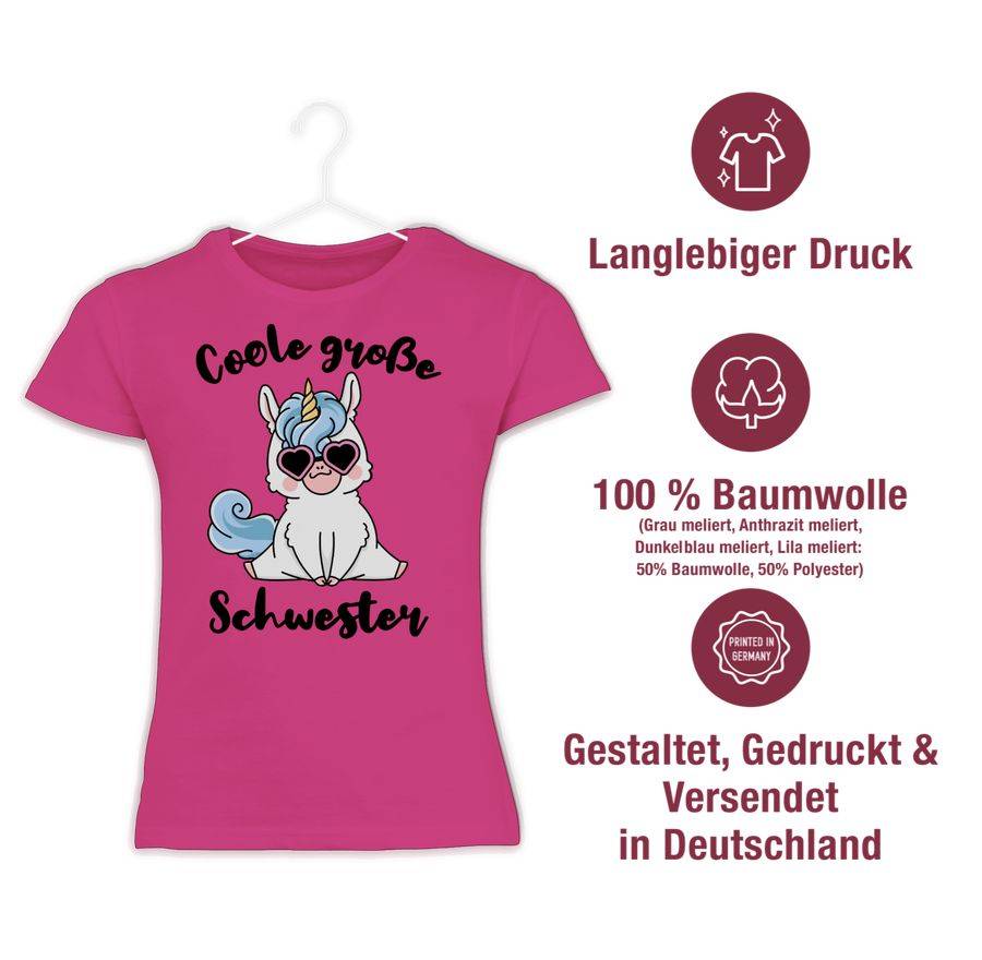 Shirtracer Coole Große Schwester Mit Einhorn: Tshirt Rucksack Shirtracer