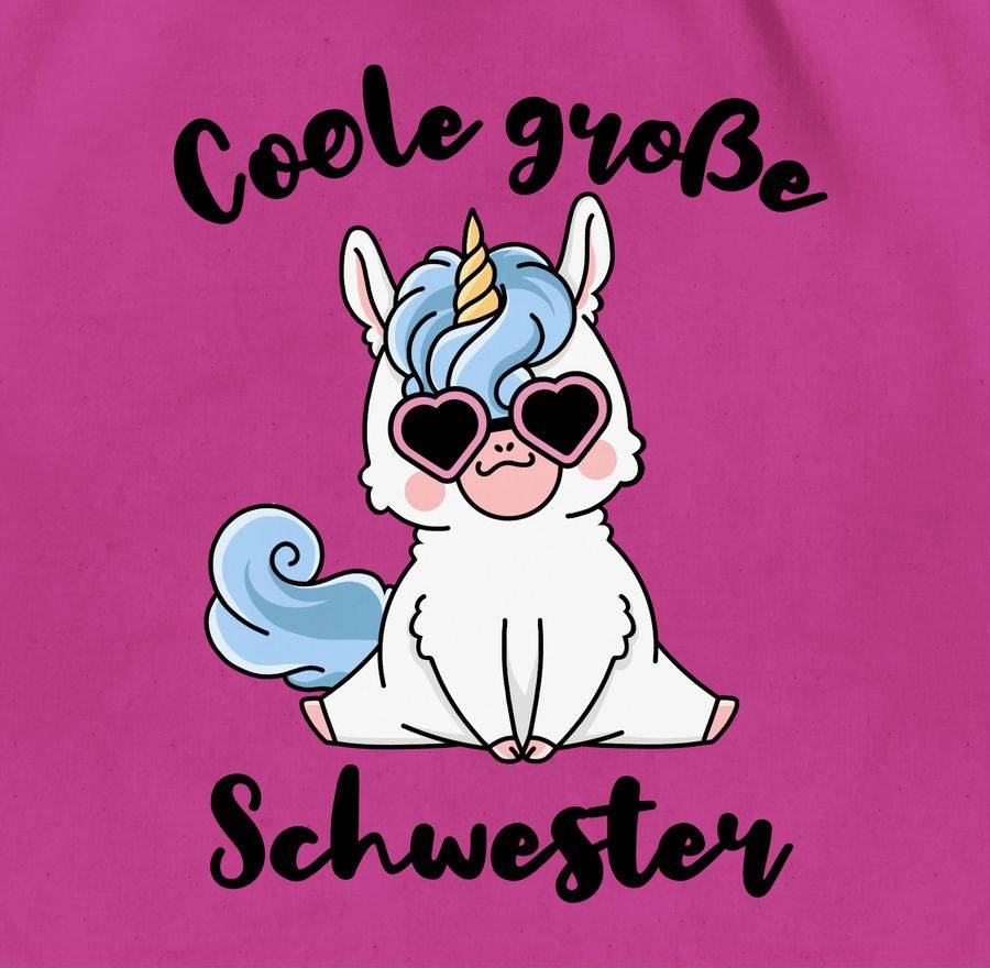 Shirtracer Coole Große Schwester Mit Einhorn: Tshirt Rucksack Shirtracer