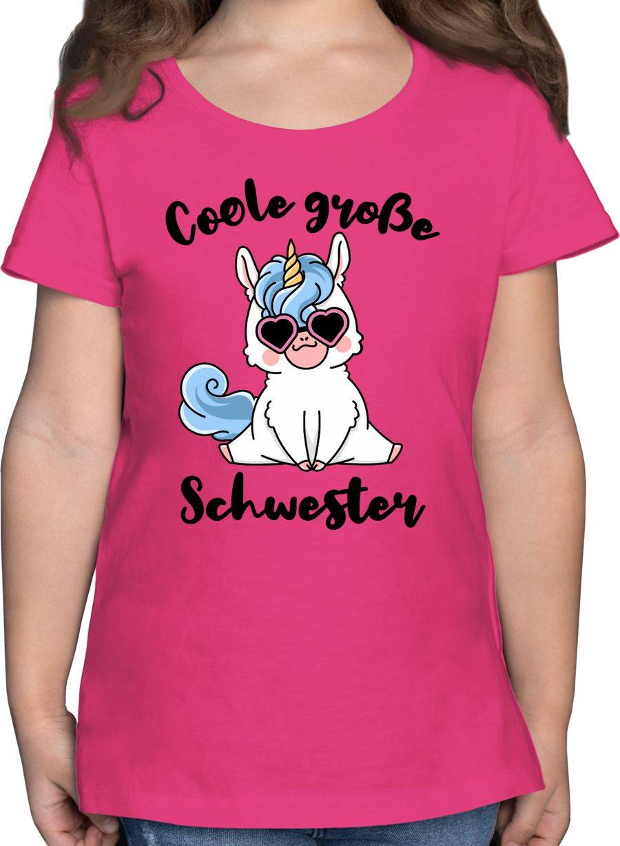 Shirtracer Coole große Schwester mit Einhorn: Tshirt Rucksack Shirtracer